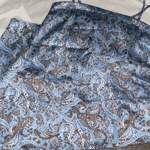Paisley print silk set